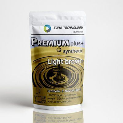 Серия Premium Plus "Light brown" светло-коричневая краска-краситель для синтетической ткани, 30 г Pp-015 фото