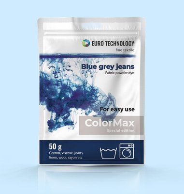 Серия ColorMax &laquo;Blue grey jeans&raquo; сине-серая джинсовая краска-краситель для ткани, 50 г cm-07 фото