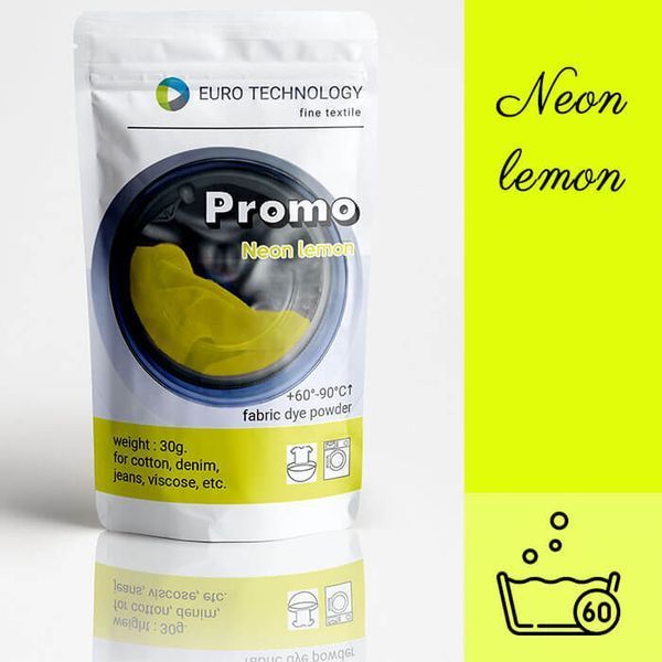Серія Promo "Neon lemon" неоново-жовта низькотемпературна фарба-барвник, 30 г P-001-neonlem фото