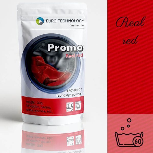 Серія Promo "Real red" червона низькотемпературна фарба-барвник, 30 г P-001-red фото