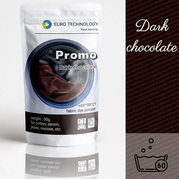 Серія Promo "Dark Chocolate" темно-коричнева низькотемпературна фарба-барвник, 30 г P-001-dc фото