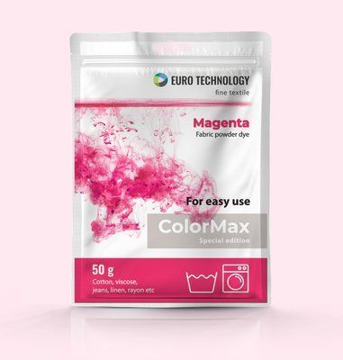 Серия ColorMax &laquo;Magenta&raquo; пурпурная краска-краситель для ткани, 50 г cm-12 фото