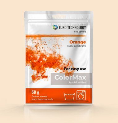 Серия ColorMax &laquo;Orange&raquo; оранжевая краска-краситель для ткани, 50 г cm-13 фото