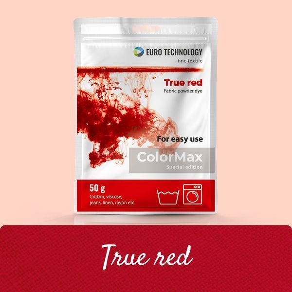 Серія ColorMax &laquo;True red&raquo; червона фарба-барвник для тканини, 50 г cm-14 фото