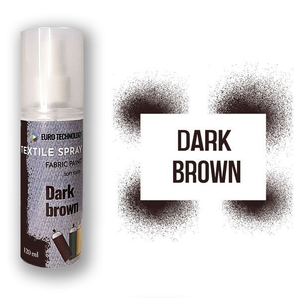 Спрей фарба для тканини &laquo;Dark brown&raquo;, 120 мл sp-20 фото