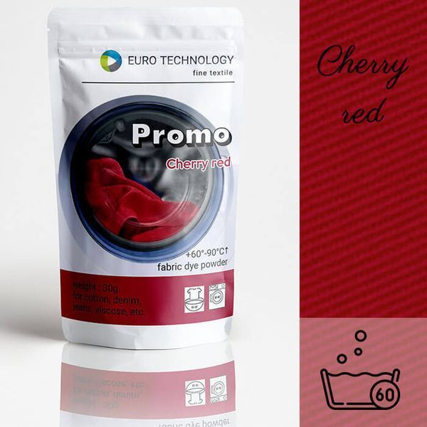 Серія Promo "Cherry red" червона вишнева низькотемпературна фарба-барвник, 30 г P-001-chred фото