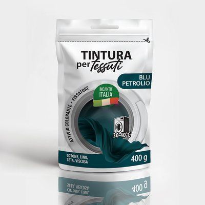 Серия Incanto Italia &laquo;Blu petrolio&raquo; сине-зелёный краска-краситель для ткани, 400 г Inc-08 фото