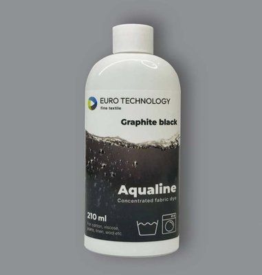Cерия Aqualine &laquo;Graphite black&raquo; графит краска-краситель для ткани (жидкий концентрат), 210 мл Aq-02 фото