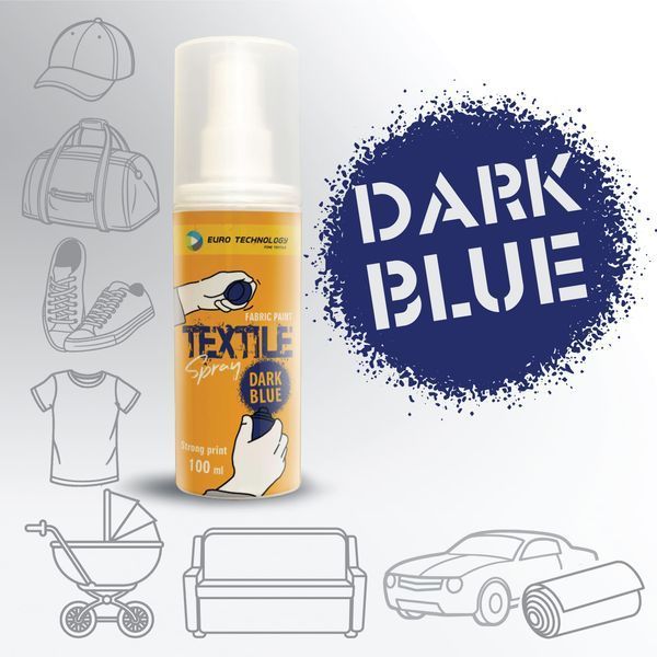 Спрей-краска для ткани &laquo;Dark blue&raquo; 100 мл Sp-207 фото