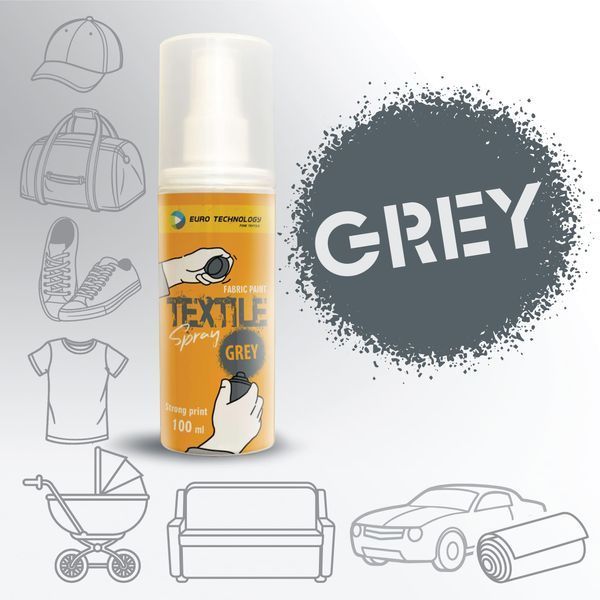 Спрей-фарба для тканини &laquo;Grey&raquo; 100 мл Sp-208 фото