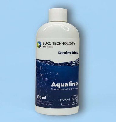 Cерия Aqualine &laquo;Denim blue&raquo; синий джинсовий краска-краситель для ткани (жидкий концентрат), 210 мл Aq-06 фото