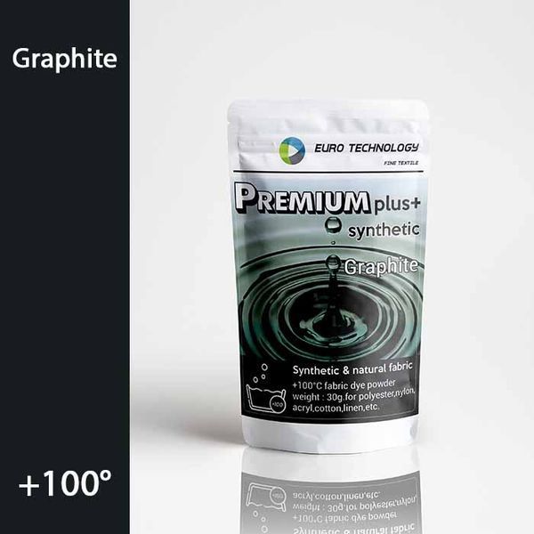 Серія Premium Plus "Graphite" чорно-графітова фарба-барвник для синтетичної тканини, 30 г Pp-001 фото