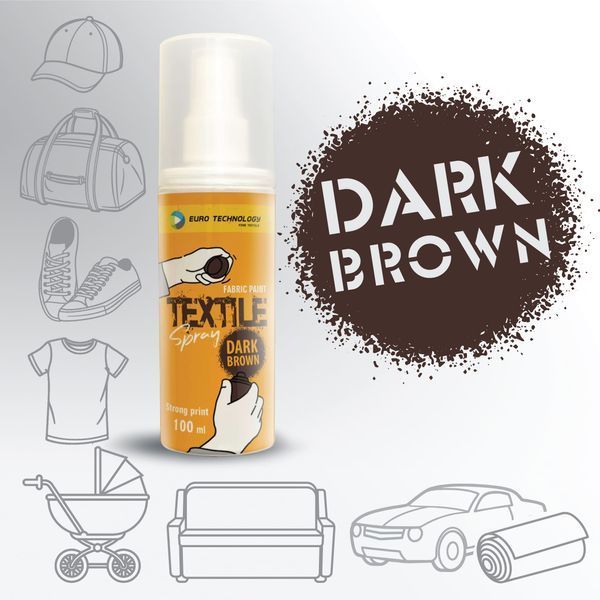Спрей-краска для ткани &laquo;Dark brown&raquo; 100 мл Sp-209 фото