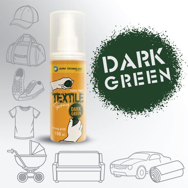 Спрей-краска для ткани &laquo;Dark green&raquo; 100 мл Sp-210 фото