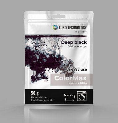 Серия ColorMax &laquo;Deep black&raquo; черная краска-краситель для ткани, 50 г cm-01 фото