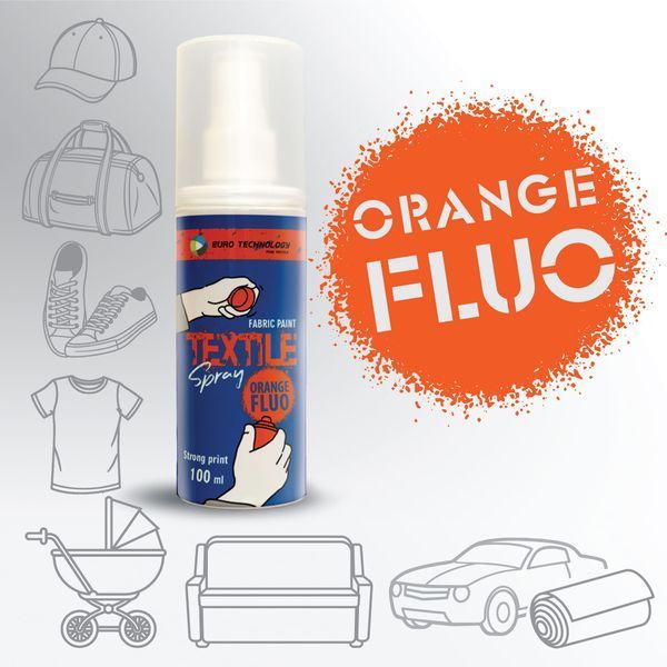 Спрей-краска для ткани &laquo;Orange fluo&raquo; 100 мл Sp-215 фото