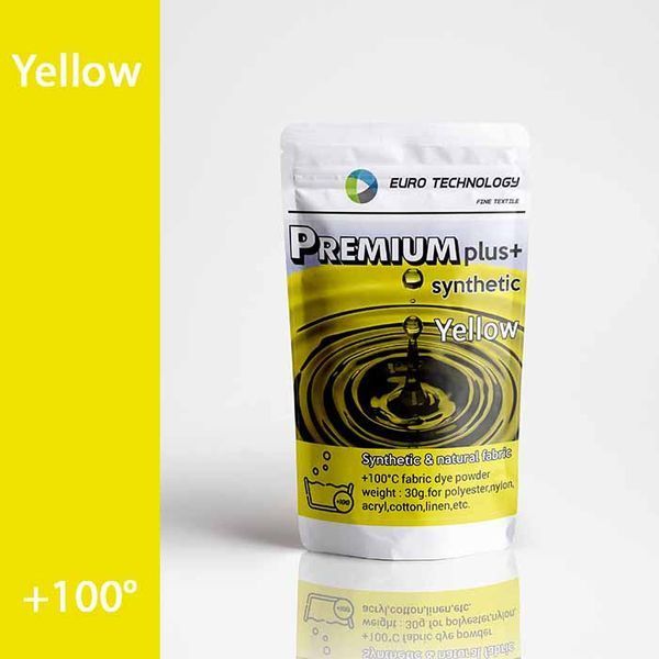 Серія Premium Plus "Yellow" жовта фарба-барвник для синтетичної тканини, 30 г Pp-007 фото