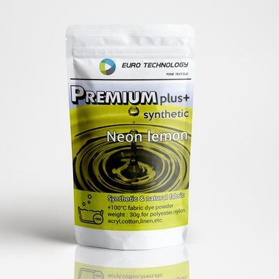 Серия Premium Plus "Neon lemon" неоновая лимонная краска-краситель для синтетической ткани, 30 г Pp-008 фото