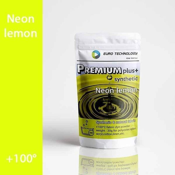 Серия Premium Plus "Neon lemon" неоновая лимонная краска-краситель для синтетической ткани, 30 г Pp-008 фото