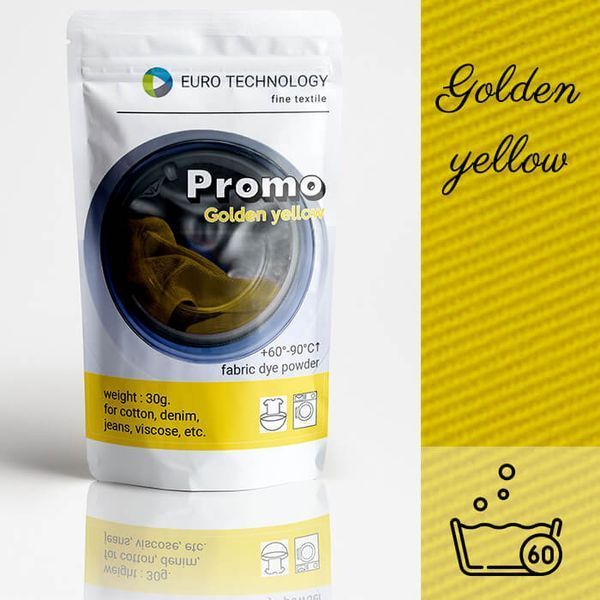Серія Promo "Golden yellow" золотисто-жовта низькотемпературна фарба-барвник, 30 г P-001-golden фото