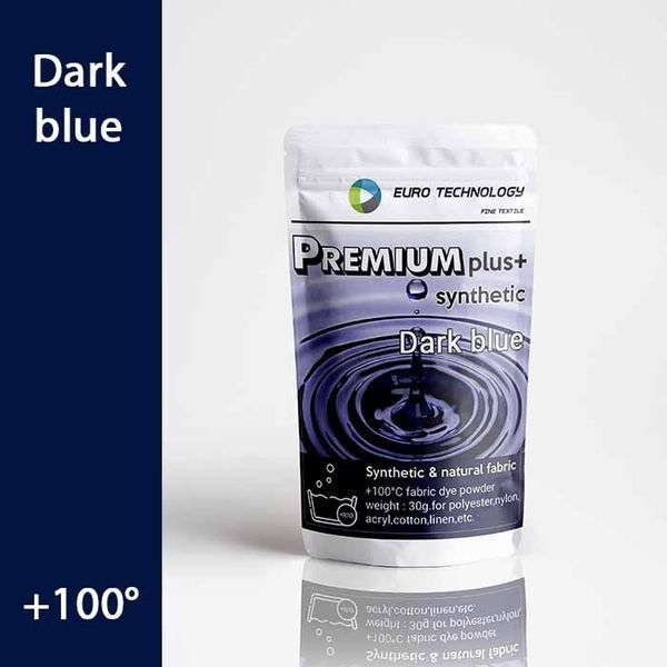 Серія Premium Plus "Dark blue" темно-синя фарба-барвник для синтетичної тканини, 30 г Pp-011 фото