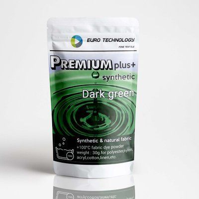 Серия Premium Plus "Dark green" темно-зеленая краска-краситель для синтетической ткани, 30 г Pp-010 фото