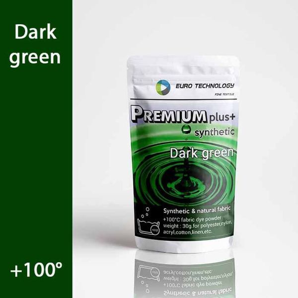 Серія Premium Plus "Dark green" темно-зелена фарба-барвник для синтетичної тканини, 30 г Pp-010 фото