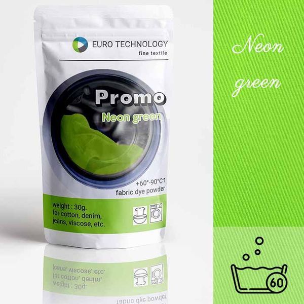 Серія Promo "Neon green" неонова зелена низькотемпературна фарба-барвник, 30 г P-001-neongr фото
