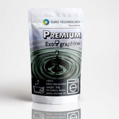 Серия Premium "Extra graphite" чёрная графитовая високотемпературная краска-краситель для ткани, 30 г Pr-001-extra-1 фото
