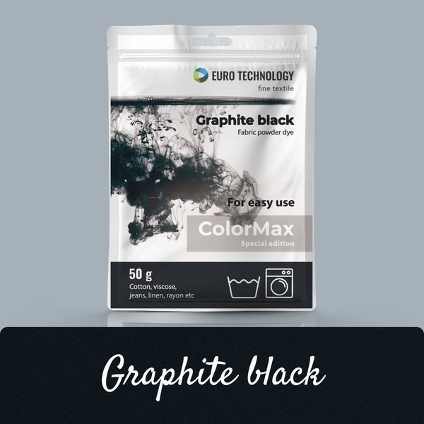 Серия ColorMax &laquo;Graphite black&raquo; черная краска-краситель для ткани, 50 г cm-02 фото