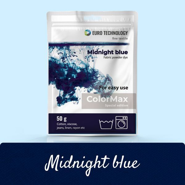 Серія ColorMax &laquo;Midnight blue&raquo; темно-синя фарба-барвник для тканини, 50 г cm-04 фото