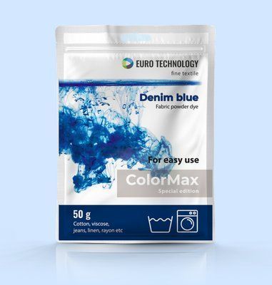 Серия ColorMax &laquo;Denim blue&raquo; синяя краска-краситель для ткани, 50 г cm-06 фото